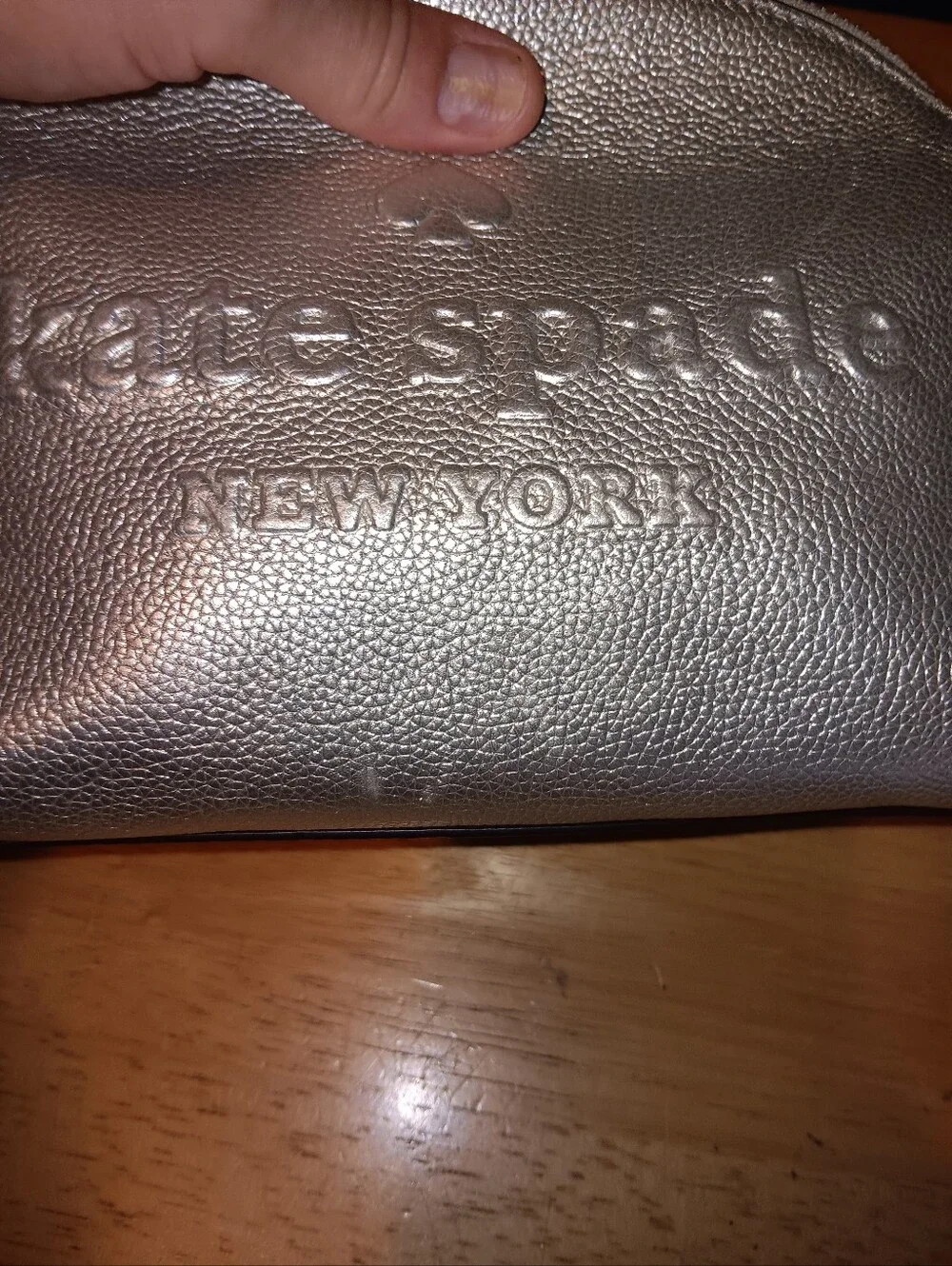 Kate Spade Silver Leather Shouldee Bag